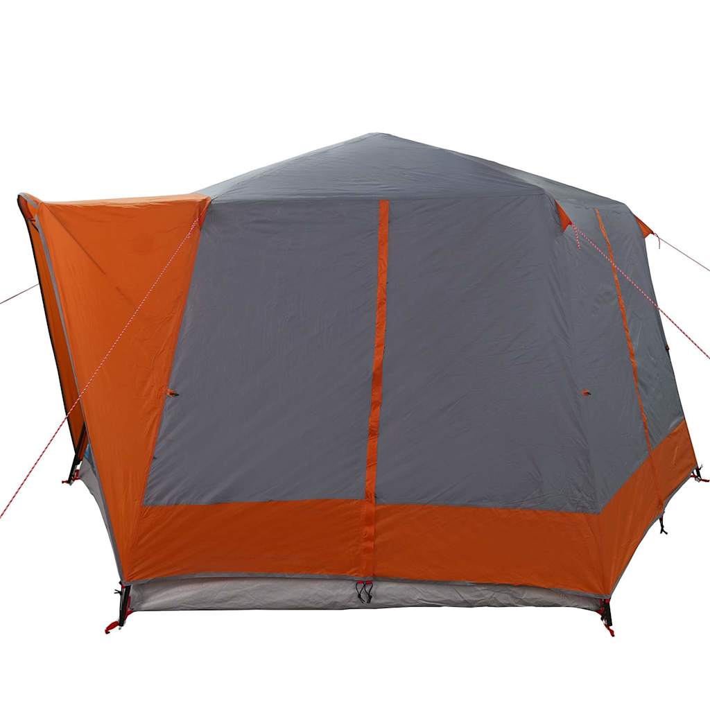 Cabine Tent 5-Persoon Grijs en Oranje 333 x 317 x 194 cm