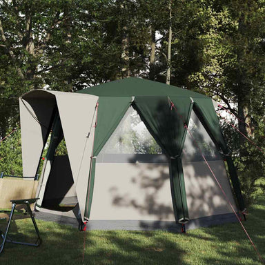Cabine Tent 3-Persoon met dak Groen en Wit 320 x 320 x 203 cm