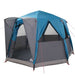 Cabine Tent 3-Persoon met dak Blauw en Grijs 320 x 320 x 203 cm