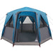 Cabine Tent 3-Persoon met dak Blauw en Grijs 320 x 320 x 203 cm