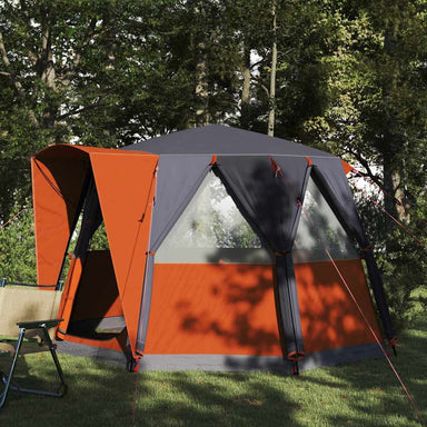 Cabine Tent 3-Persoon Grijs en Oranje 320 x 320 x 203 cm