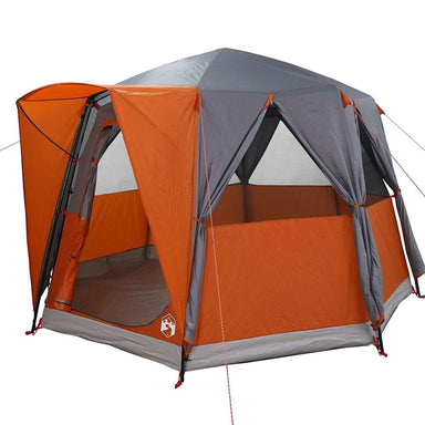 Cabine Tent 3-Persoon Grijs en Oranje 320 x 320 x 203 cm