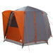 Cabine Tent 3-Persoon Grijs en Oranje 320 x 320 x 203 cm