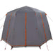 Cabine Tent 3-Persoon Grijs en Oranje 320 x 320 x 203 cm