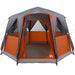 Cabine Tent 3-Persoon Grijs en Oranje 320 x 320 x 203 cm