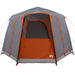 Cabine Tent 3-Persoon Grijs en Oranje 320 x 320 x 203 cm