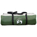 Tunnel Tent 4-Person met dak Groen en Wit 740 x 370 x 220 cm
