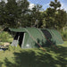 Tunnel Tent 4-Person met dak Groen en Wit 740 x 370 x 220 cm