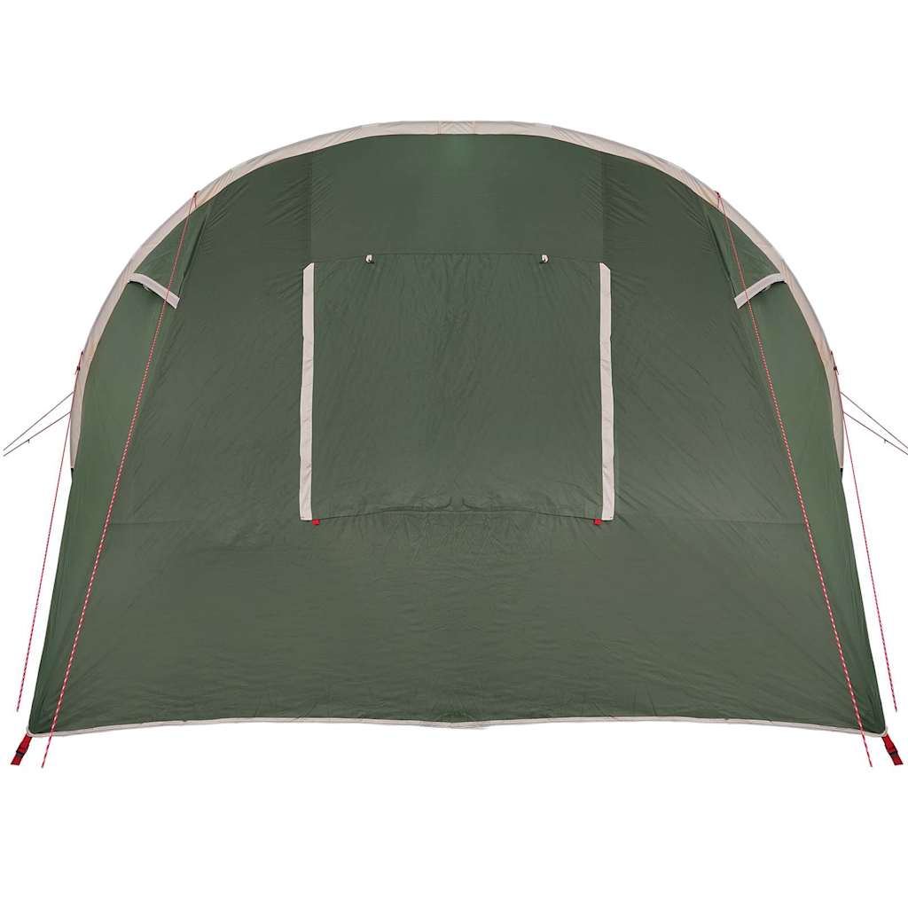 Tunnel Tent 4-Person met dak Groen en Wit 740 x 370 x 220 cm