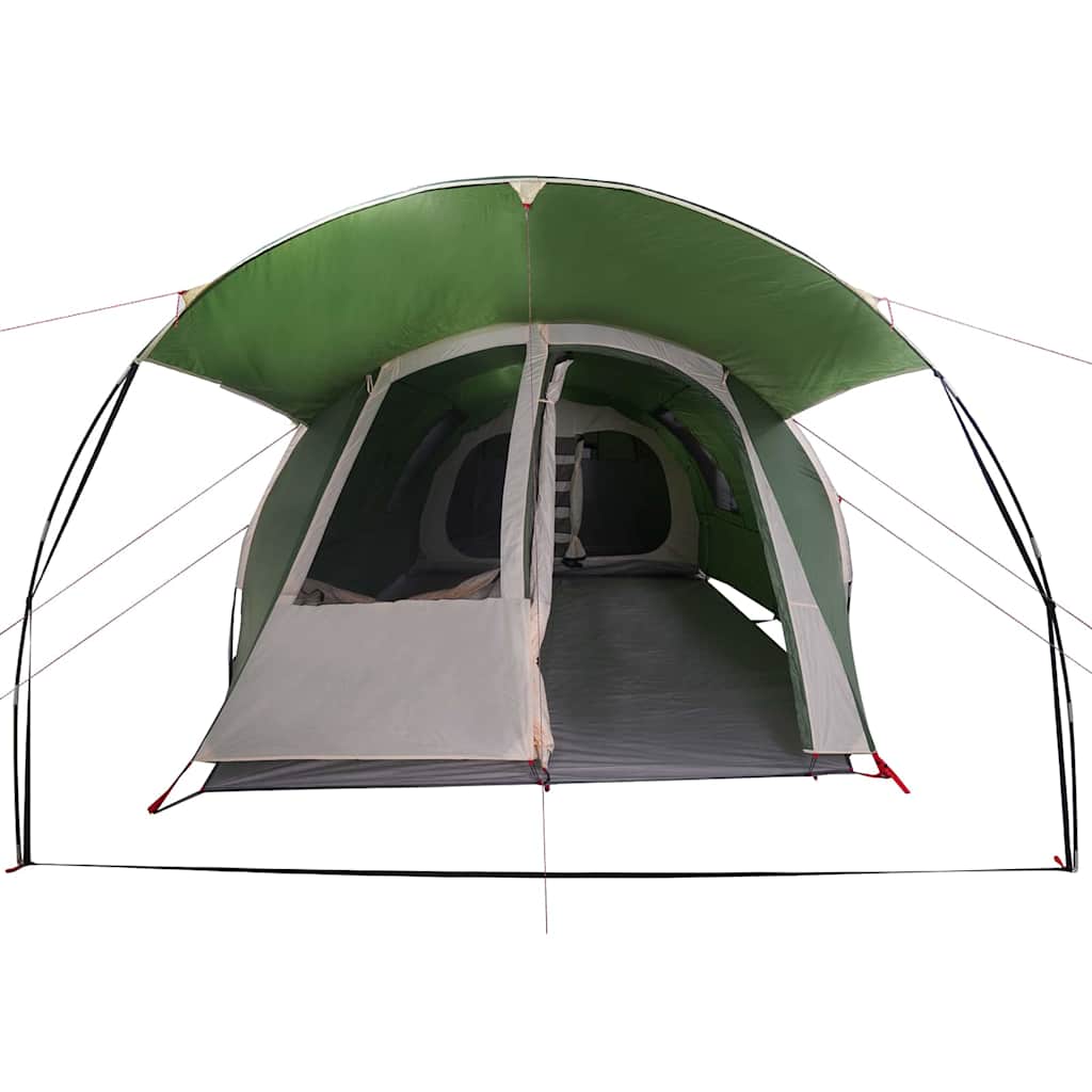 Tunnel Tent 4-Person met dak Groen en Wit 740 x 370 x 220 cm