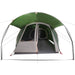 Tunnel Tent 4-Person met dak Groen en Wit 740 x 370 x 220 cm