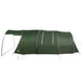 Tunnel Tent 4-Person met dak Groen en Wit 740 x 370 x 220 cm