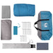 Tunnel Tent 4-Person met dak Blauw en Grijs 740 x 370 x 220 cm