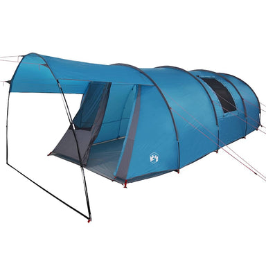 Tunnel Tent 4-Person met dak Blauw en Grijs 740 x 370 x 220 cm