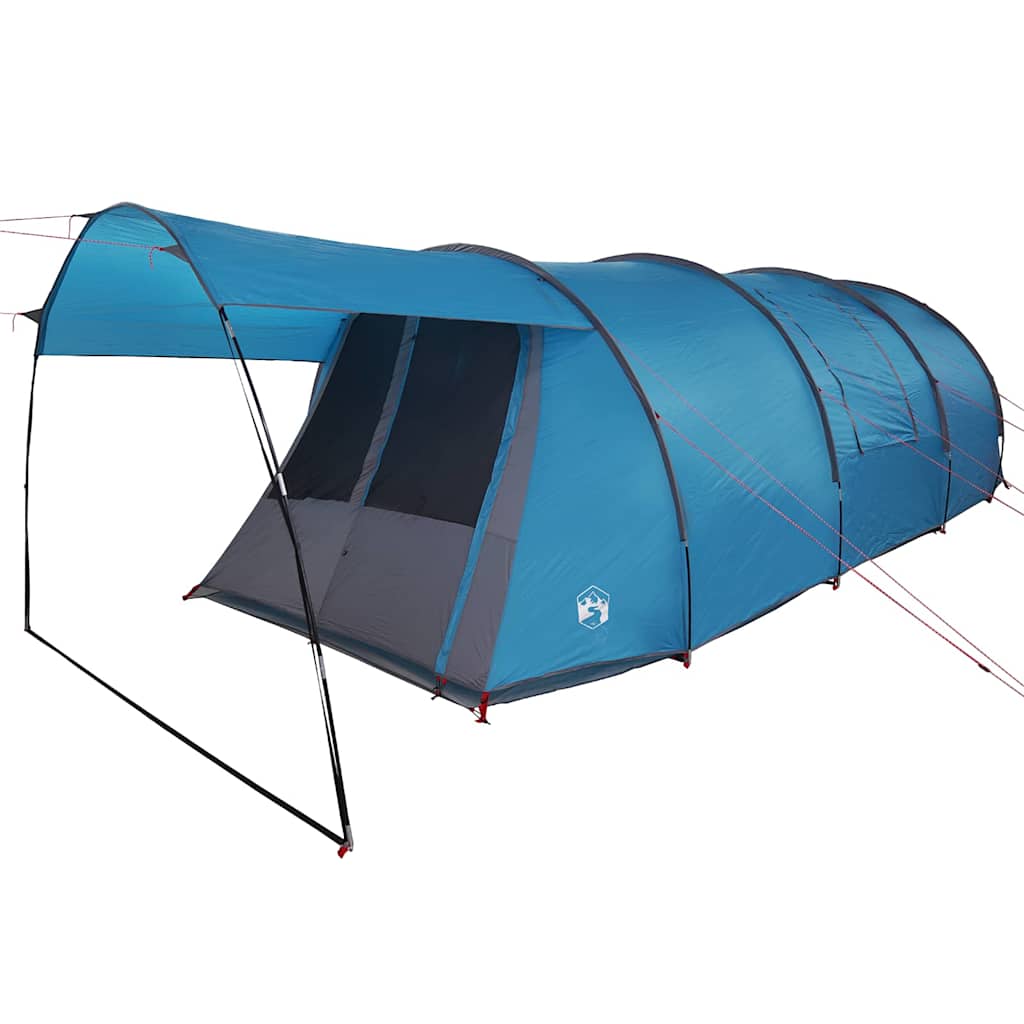 Tunnel Tent 4-Person met dak Blauw en Grijs 740 x 370 x 220 cm