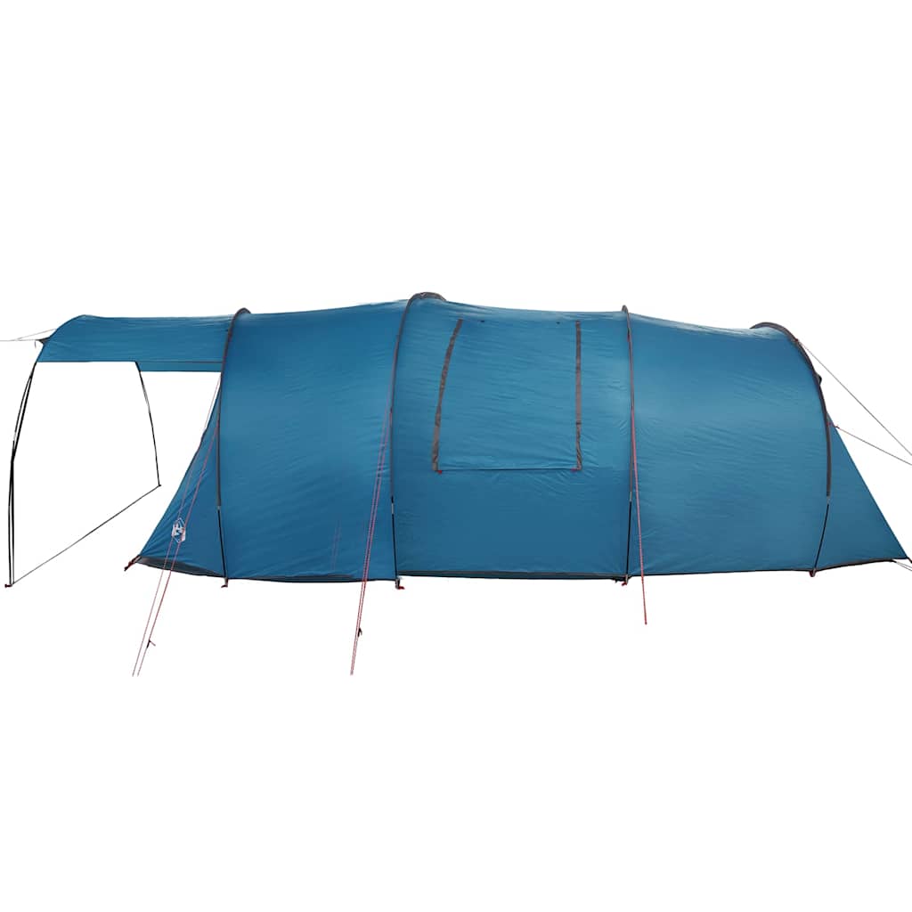 Tunnel Tent 4-Person met dak Blauw en Grijs 740 x 370 x 220 cm