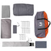 Tunnel Tent 4-Person met dak Grijs en Oranje 740 x 370 x 220 cm
