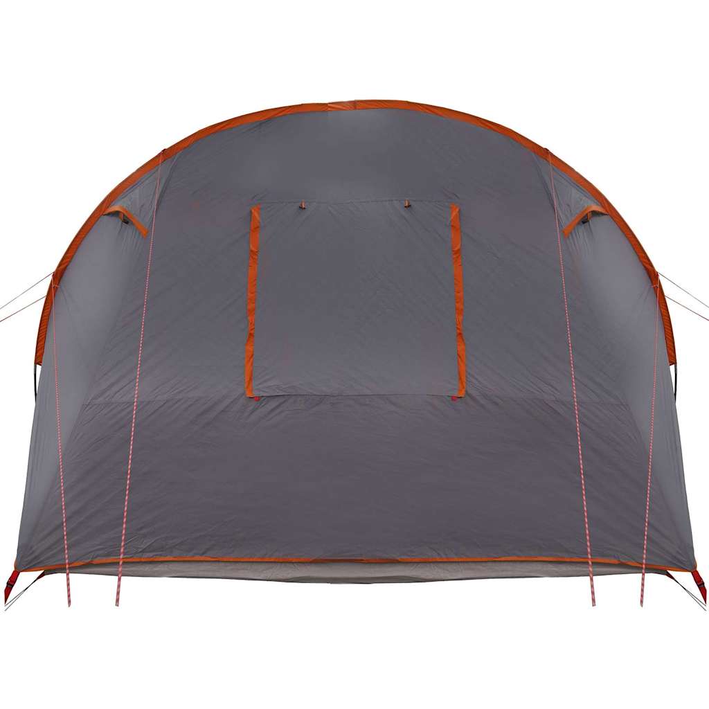 Tunnel Tent 4-Person met dak Grijs en Oranje 740 x 370 x 220 cm