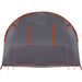 Tunnel Tent 4-Person met dak Grijs en Oranje 740 x 370 x 220 cm