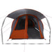 Tunnel Tent 4-Person met dak Grijs en Oranje 740 x 370 x 220 cm