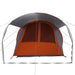 Tunnel Tent 4-Person met dak Grijs en Oranje 740 x 370 x 220 cm
