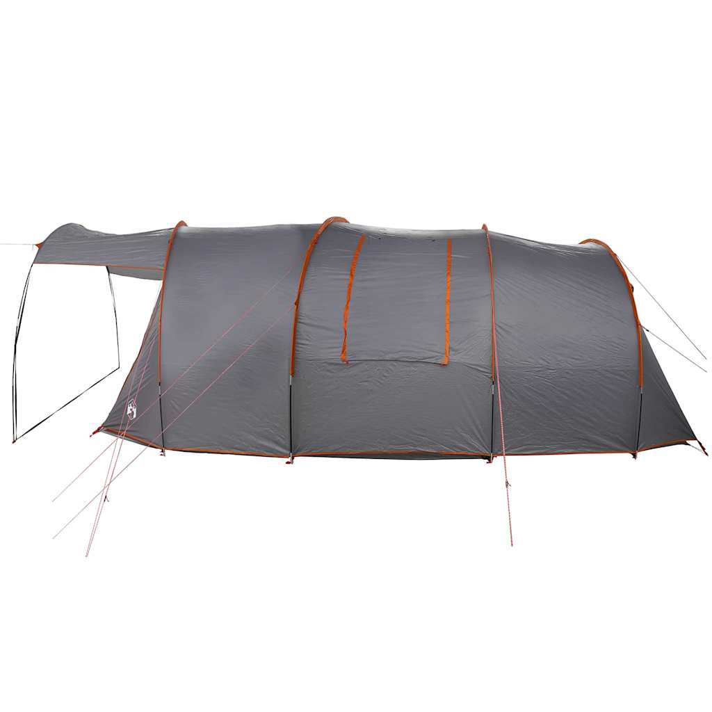 Tunnel Tent 4-Person met dak Grijs en Oranje 740 x 370 x 220 cm