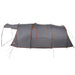 Tunnel Tent 4-Person met dak Grijs en Oranje 740 x 370 x 220 cm