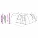 Tunnel Tent 4-Person met dak Grijs en Oranje 740 x 370 x 220 cm