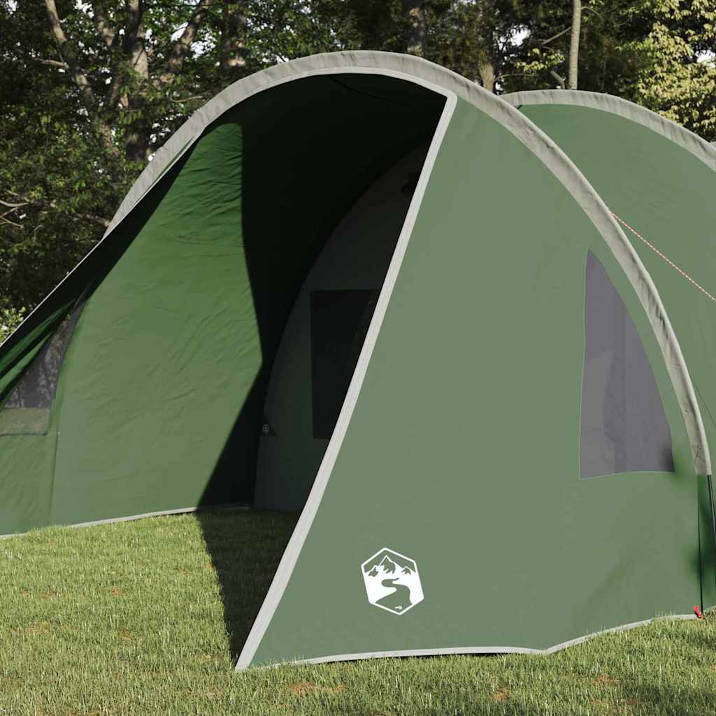 Tunnel Tent 4-Person met dak Groen en Wit 778 x 356 x 210 cm