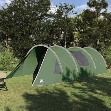 Tunnel Tent 4-Person met dak Groen en Wit 778 x 356 x 210 cm