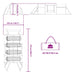 Tunnel Tent 4-Person met dak Groen en Wit 778 x 356 x 210 cm