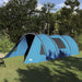 Tunnel Tent 4-Person met dak Blauw en Grijs 778 x 356 x 210 cm