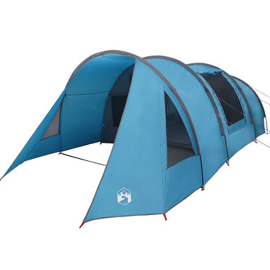 Tunnel Tent 4-Person met dak Blauw en Grijs 778 x 356 x 210 cm