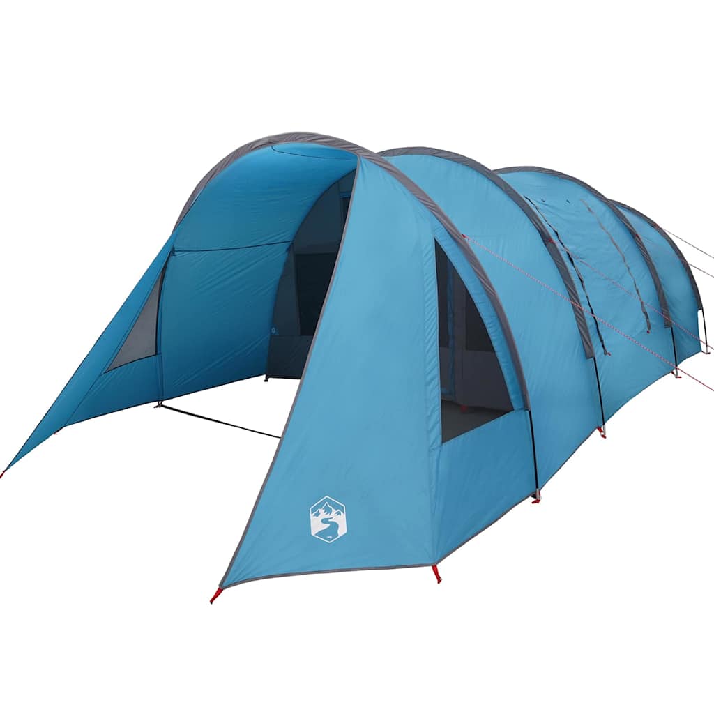 Tunnel Tent 4-Person met dak Blauw en Grijs 778 x 356 x 210 cm