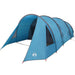 Tunnel Tent 4-Person met dak Blauw en Grijs 778 x 356 x 210 cm