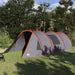Tunnel Tent 4-Person met dak Grijs en Oranje 778 x 356 x 210 cm