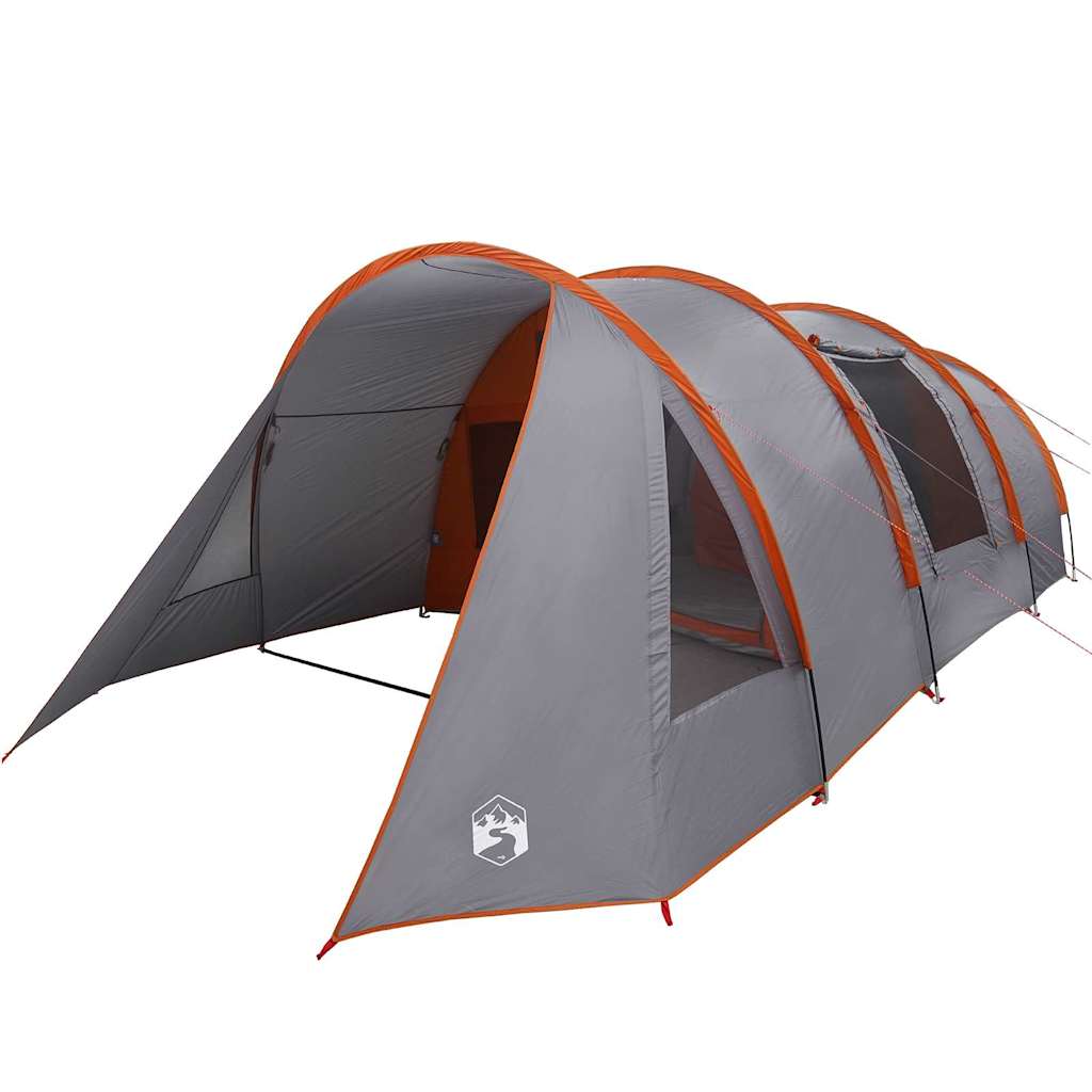 Tunnel Tent 4-Person met dak Grijs en Oranje 778 x 356 x 210 cm