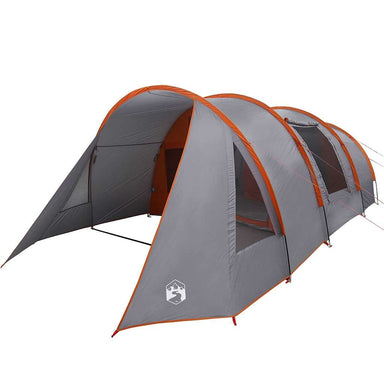Tunnel Tent 4-Person met dak Grijs en Oranje 778 x 356 x 210 cm