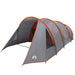 Tunnel Tent 4-Person met dak Grijs en Oranje 778 x 356 x 210 cm