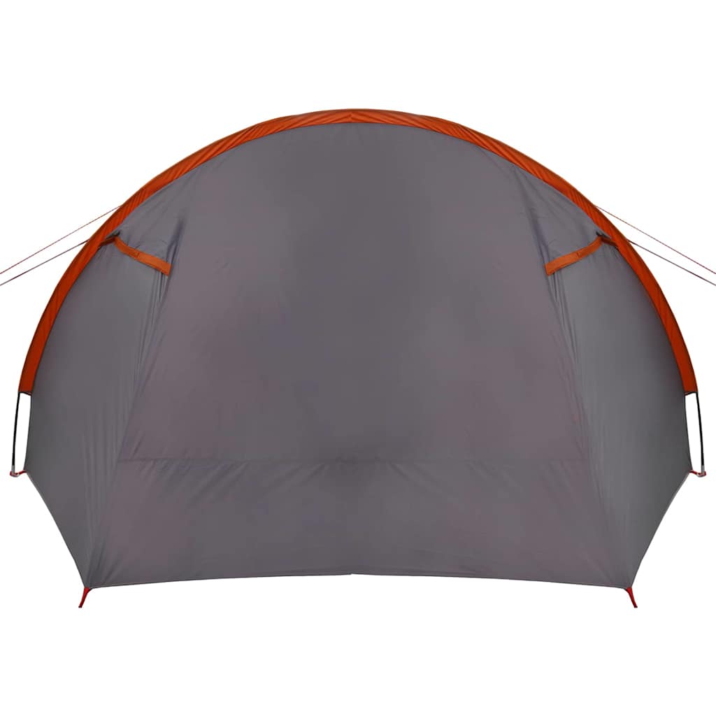 Tunnel Tent 4-Person met dak Grijs en Oranje 778 x 356 x 210 cm