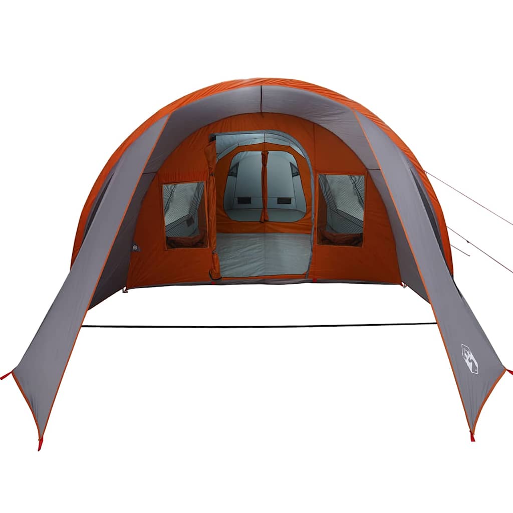 Tunnel Tent 4-Person met dak Grijs en Oranje 778 x 356 x 210 cm