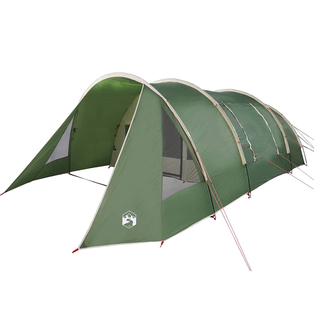 Tunnel Tent 5-Person met dak Groen en Wit 805 x 405 x 211 cm