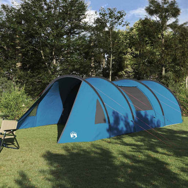 Tunnel Tent 5-Person met dak Blauw en Grijs 805 x 405 x 211 cm