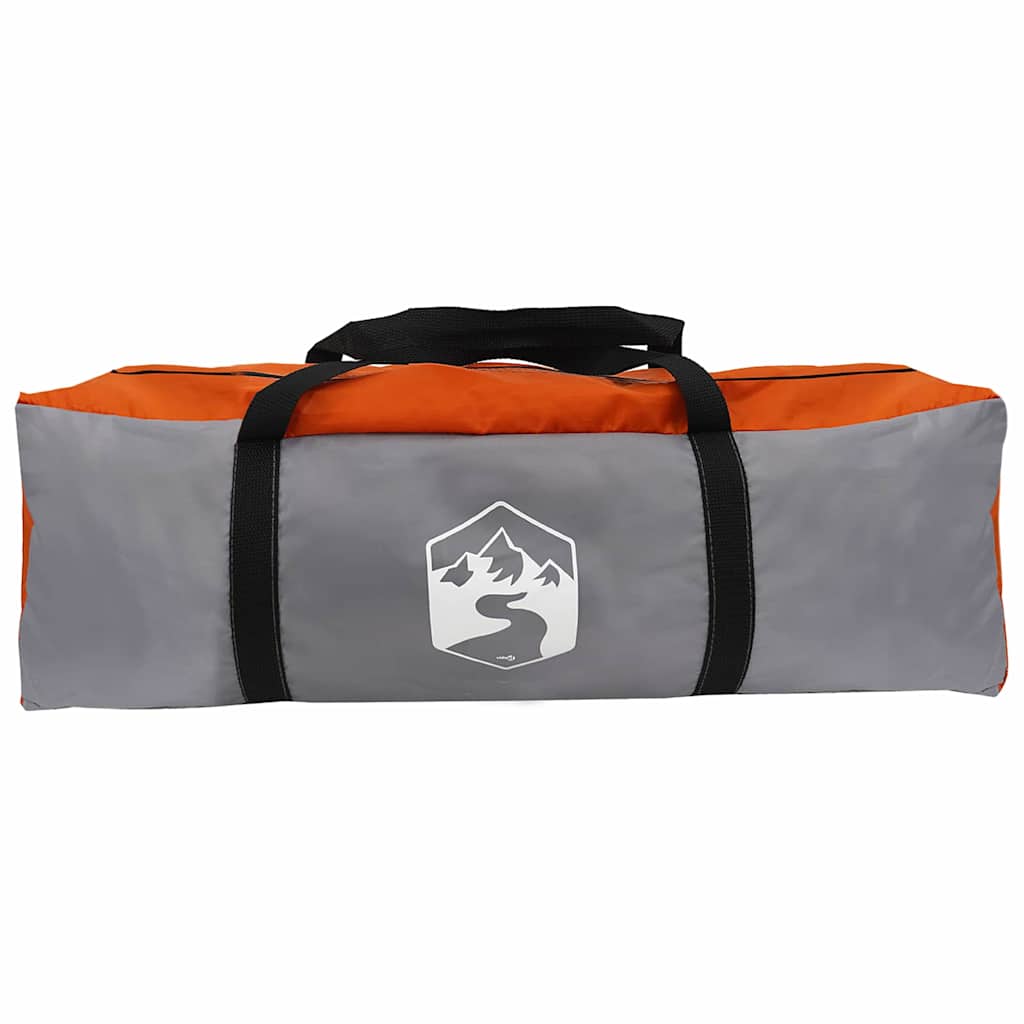 Tunnel Tent 5-Person met dak Grijs en Oranje 805 x 405 x 211 cm