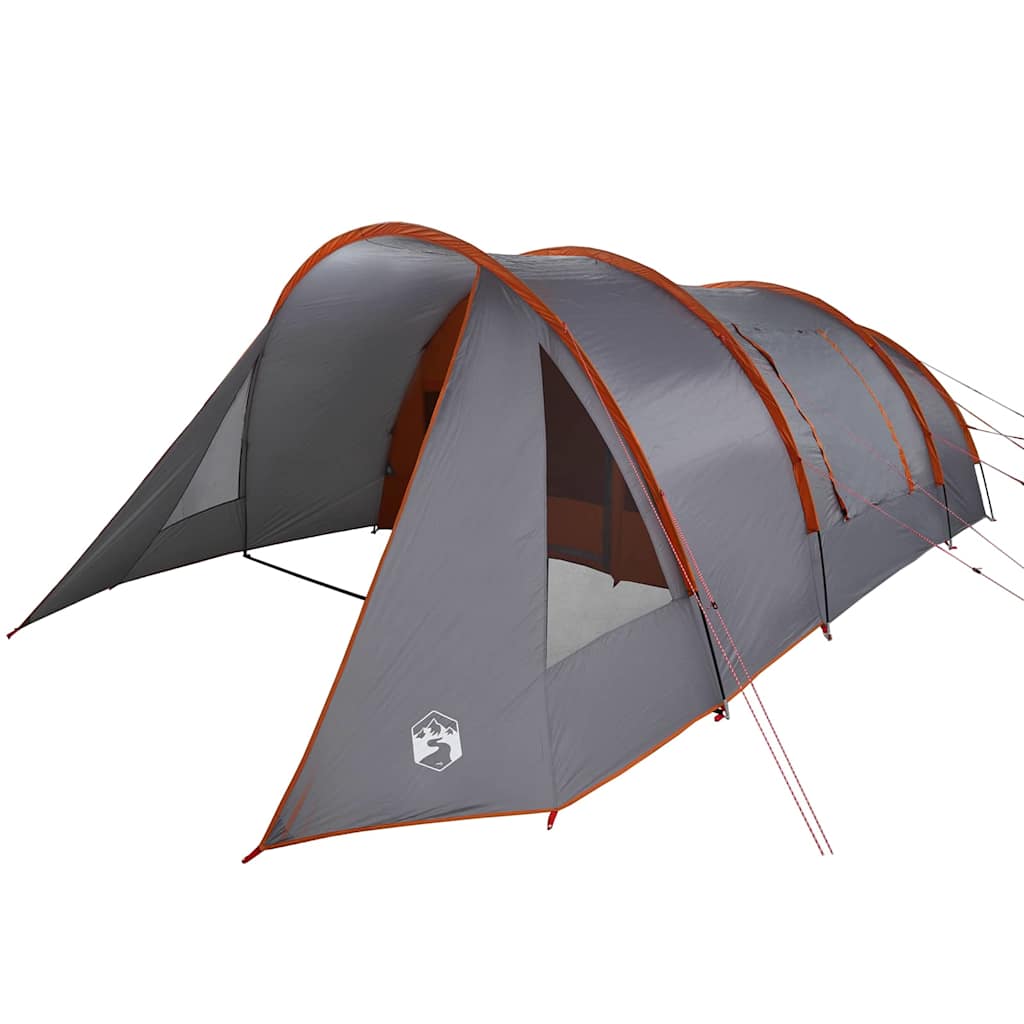 Tunnel Tent 5-Person met dak Grijs en Oranje 805 x 405 x 211 cm