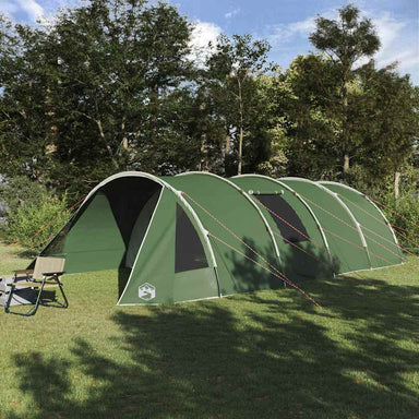 Tunnel Tent voor 6 Personen Groen en Wit 890 x 470 x 220 cm
