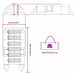 Tunnel Tent voor 6 Personen Groen en Wit 890 x 470 x 220 cm