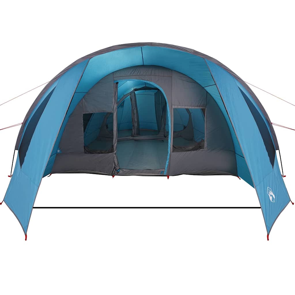 Tunnel Tent 6-Persoon met dak Blauw en Grijs 890 x 470 x 220 cm