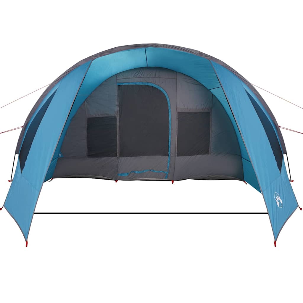 Tunnel Tent 6-Persoon met dak Blauw en Grijs 890 x 470 x 220 cm
