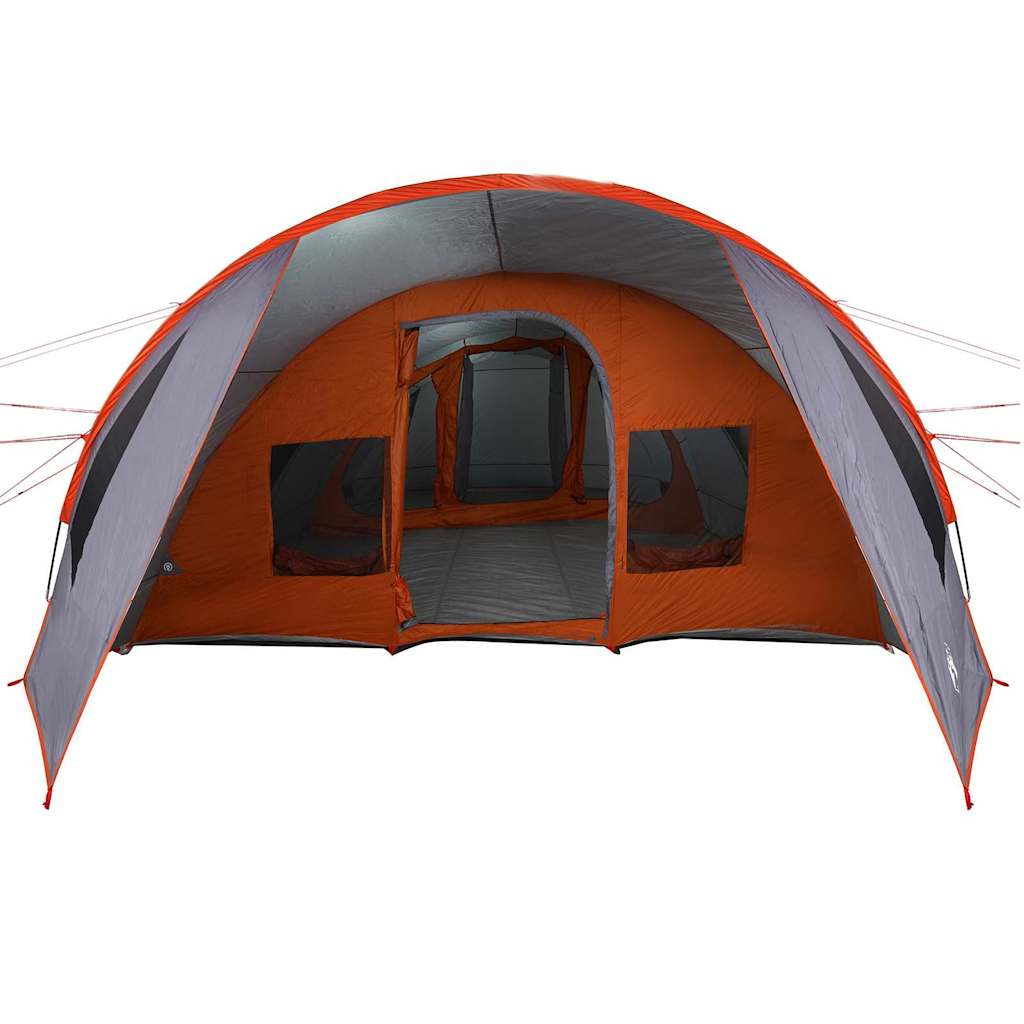 Tunnel Tent 6-Persoon Grijs en Oranje 890 x 470 x 220 cm